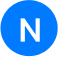N on a blue circle