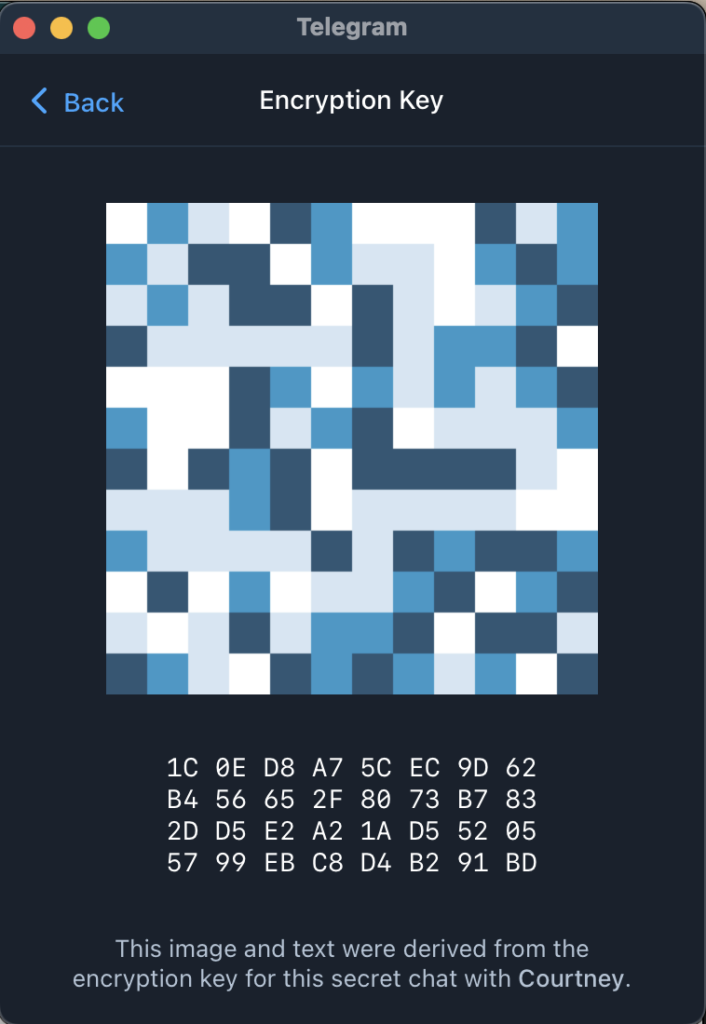Telegram encryption key