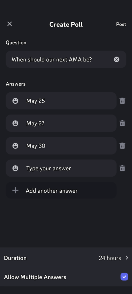 create a poll in discord may25