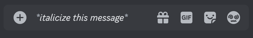 italicize this message