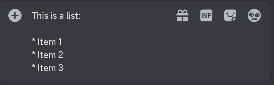 a list