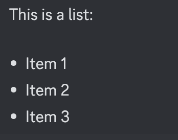 a dotted list