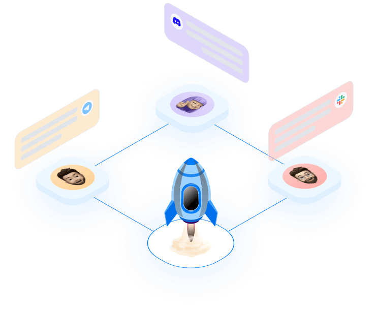 launchpass rocket connected to multiple users comments